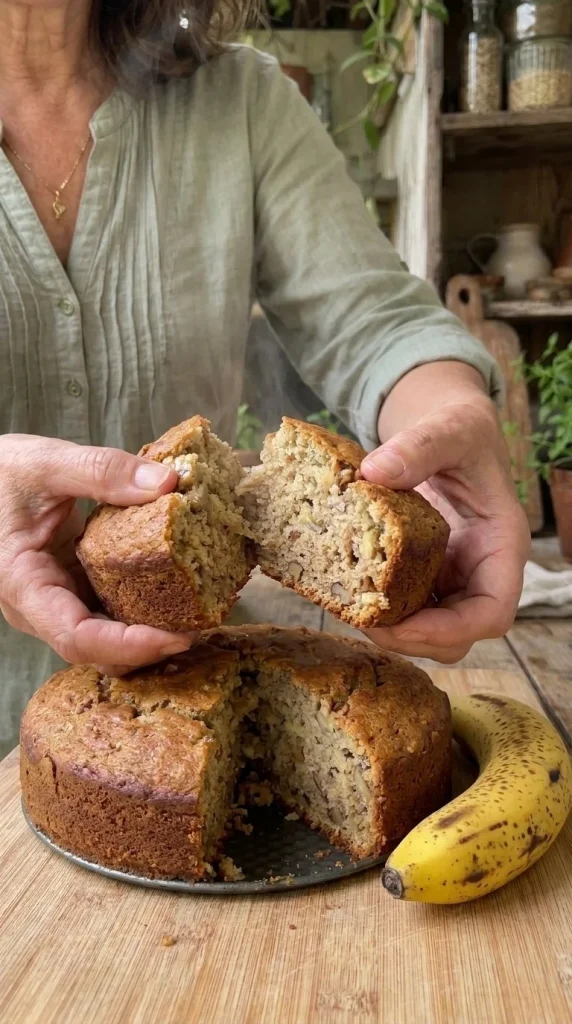 Delicious Banana Walnut Bake fresh out of the oven, ready to serve