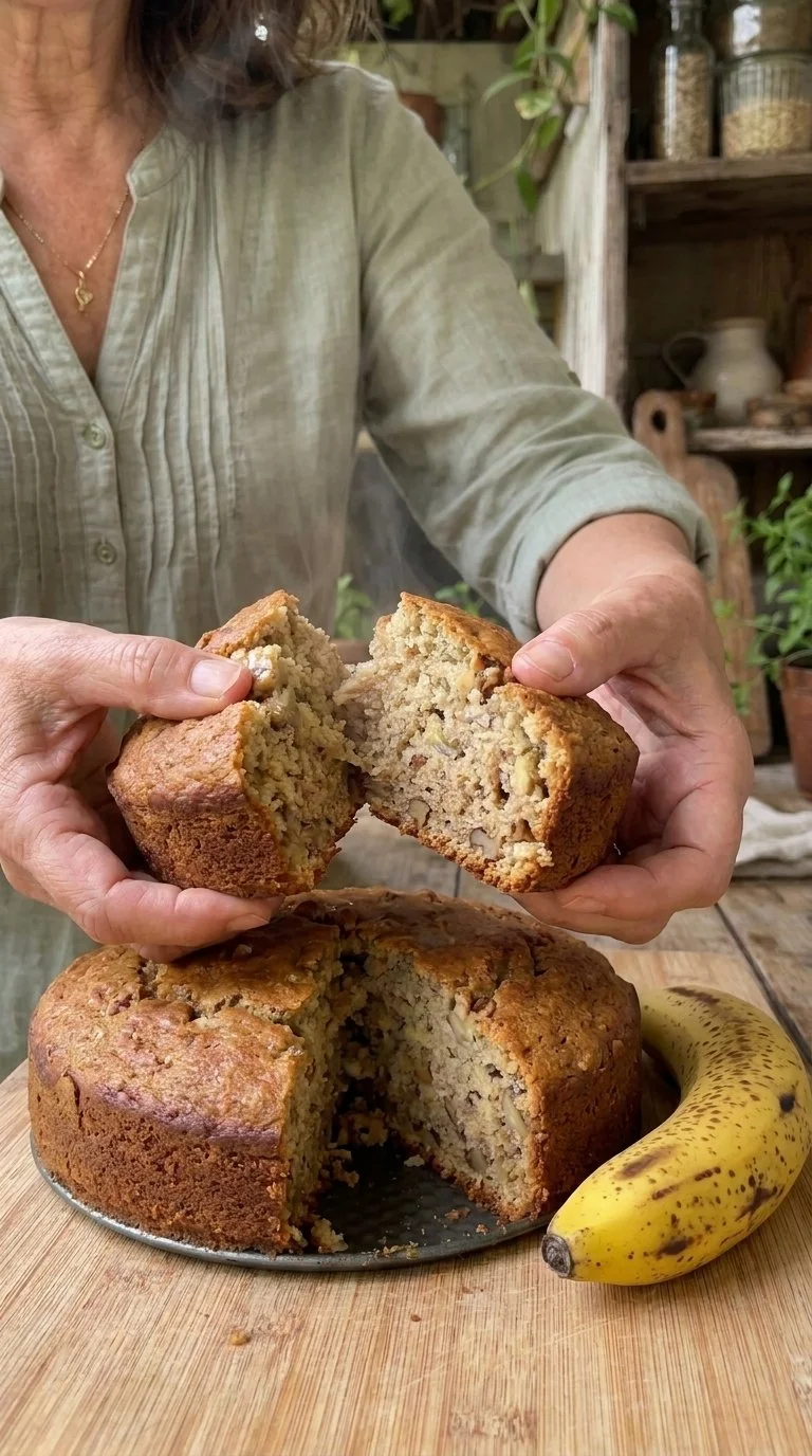 Delicious Banana Walnut Bake fresh out of the oven, ready to serve